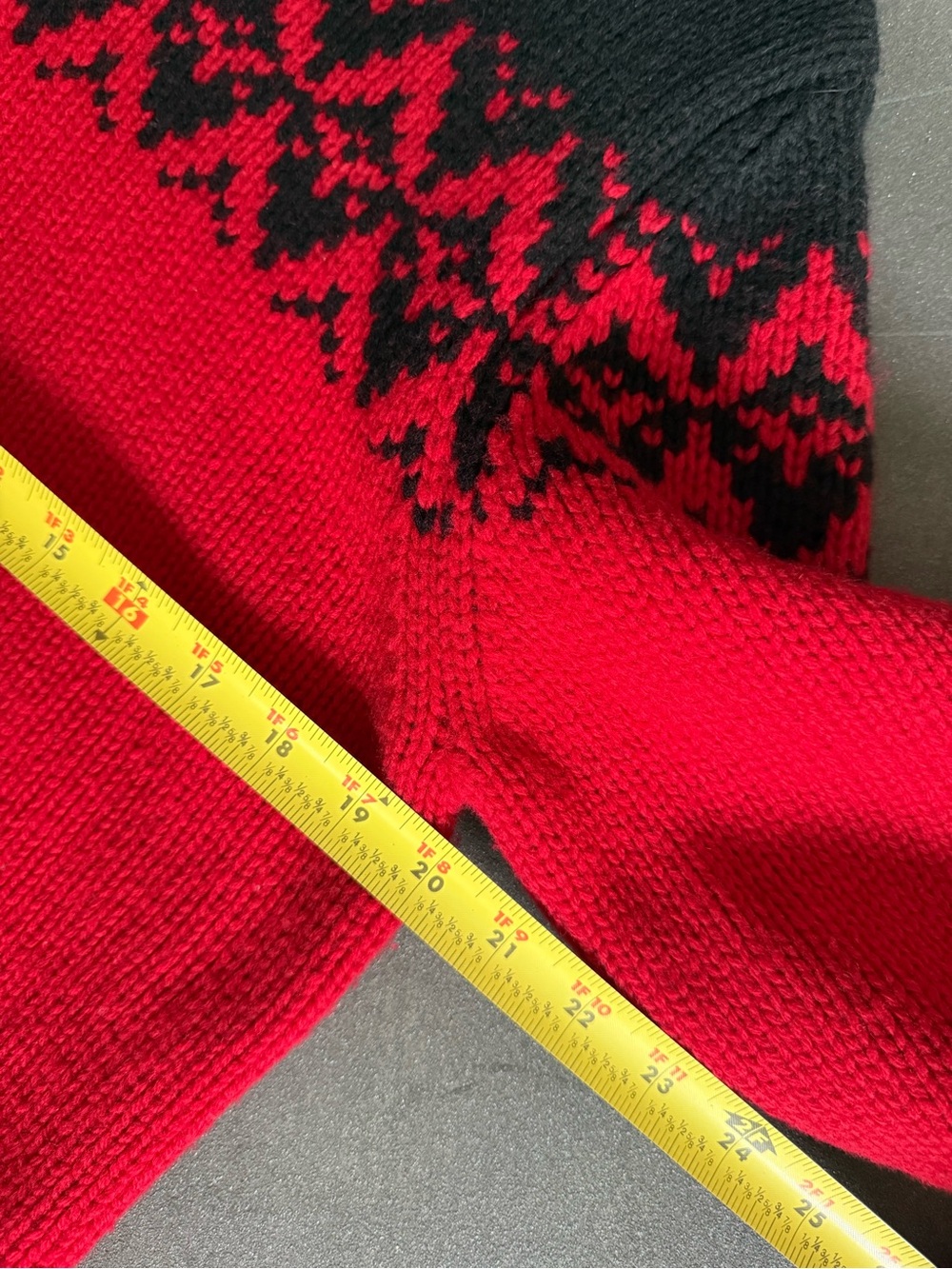 Kate Hill Lambs Wool Black Red Fair Isle Turtleneck Patterned Women's Sweater LP - Picture 10 of 12